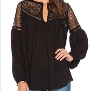 🖤 REVOLVE HEARTLOOM Isele black lace panel top